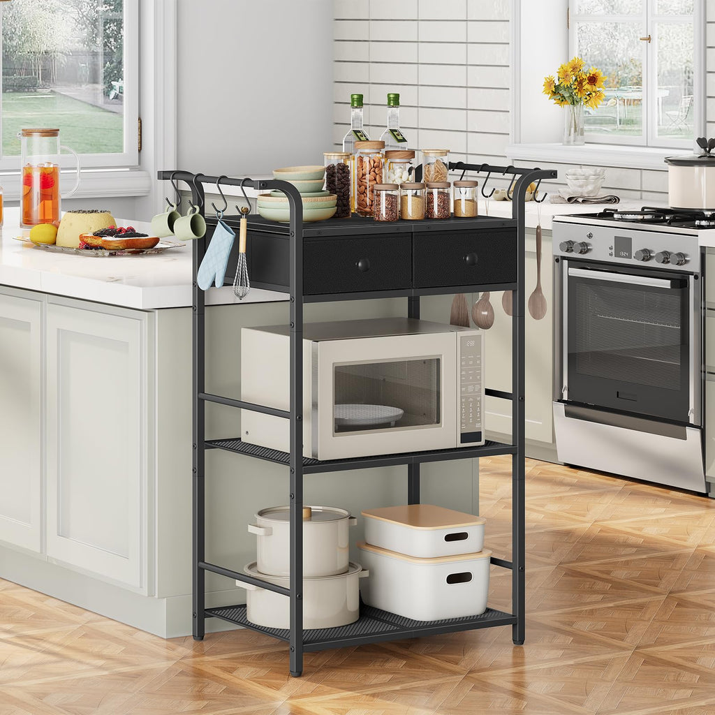 HOOBRO 3-Tier Bakers Rack, Microwave Stand, Coffee Bar Station with Storage - image 3