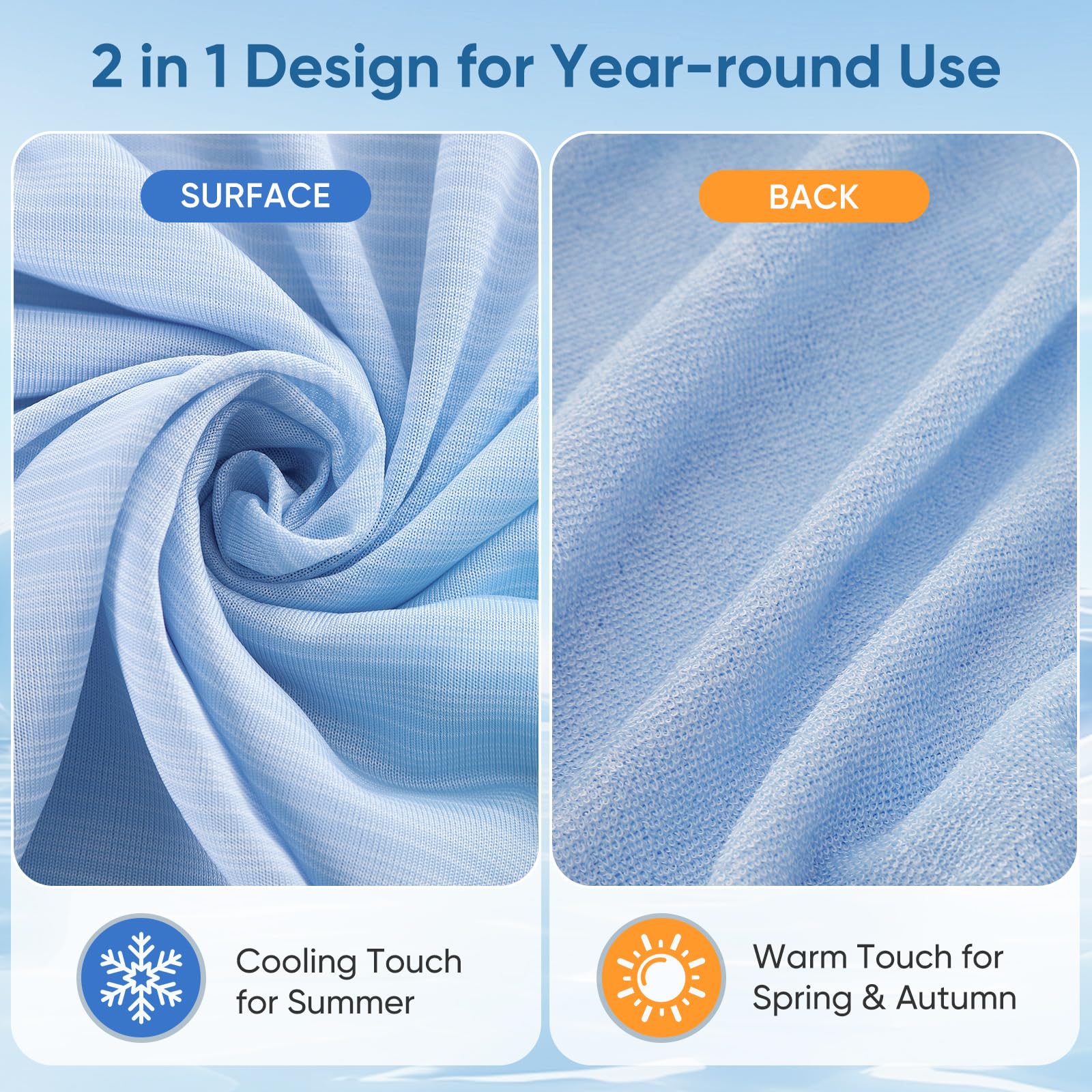 Marchpower Cooling Blanket – Arc-chill Q-Max 0.5 Bamboo Queen Size - Blue