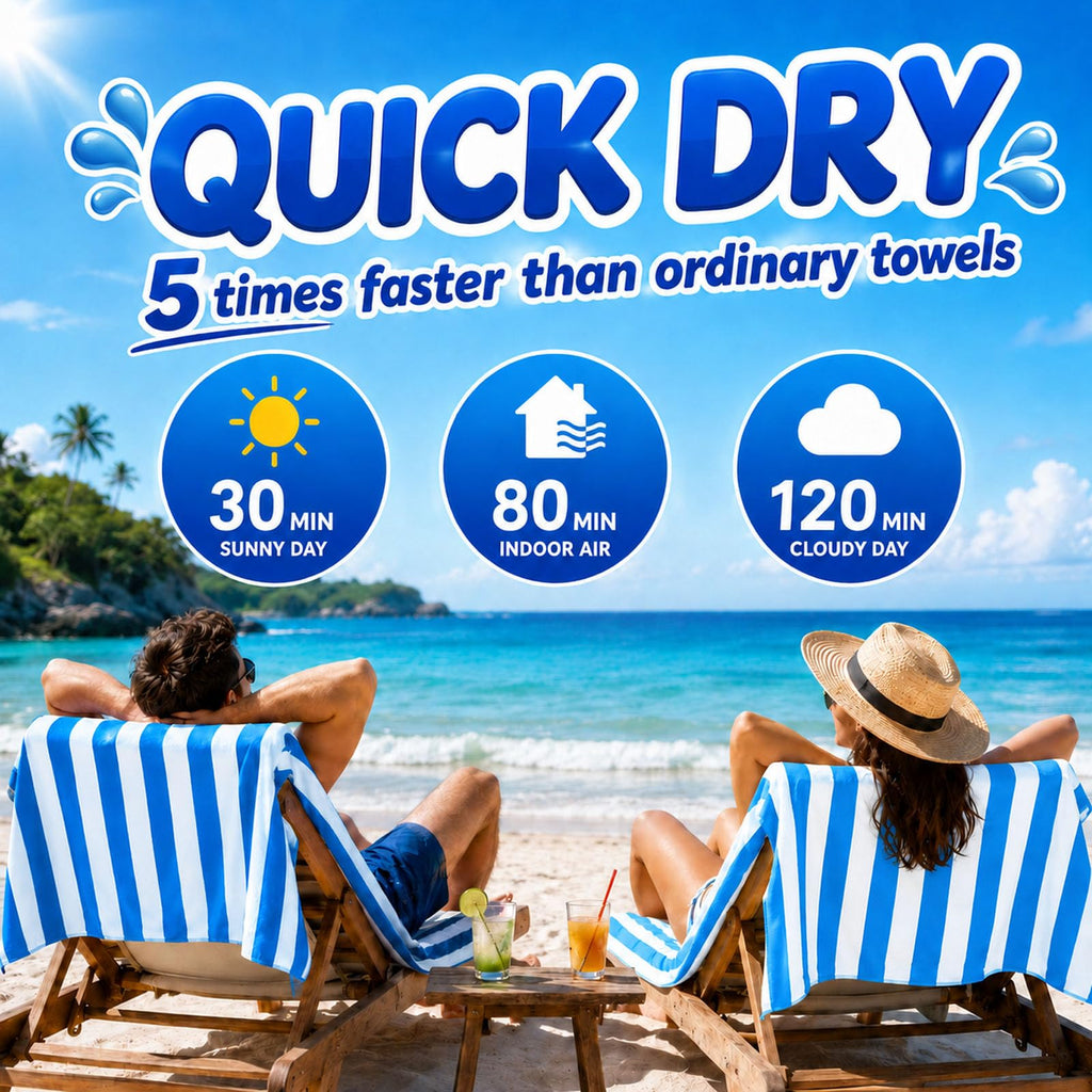 Admygo Microfibre Beach Towels for Adults - 2 Pack 180 x 90 cm Extra Large Beach Towels with Drawstring Bags - image 4