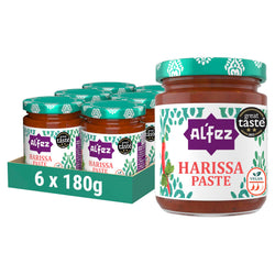 Al'Fez Harissa Spice Paste – Medium Aromatic Chilli Paste, 180g (6 Pack)