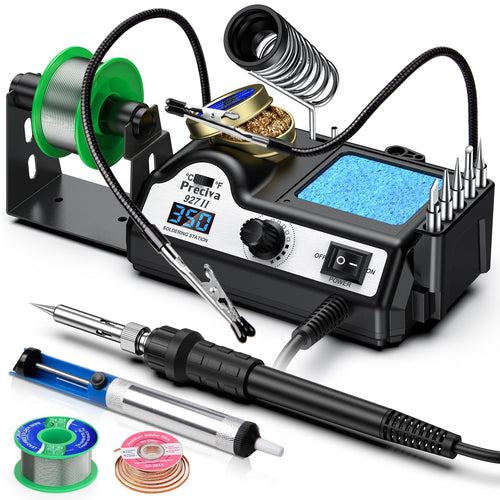 Preciva 927II Soldering Iron Kit - 60W LCD Station with 5 Tips