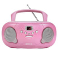 Groov-e Portable CD Player Boombox with AM/FM Radio & AUX - Pink