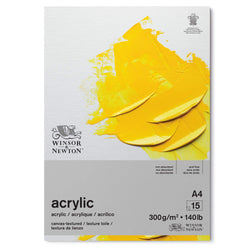 Winsor & Newton Acrylic Pad | A4 Textured Paper | 300gsm, 15 Sheets