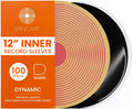 SPINCARE 12 Inch Anti-Static Vinyl Record Sleeves - 100 Pack HDPE