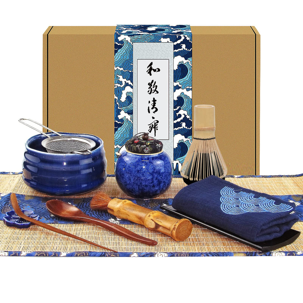 Artcome 12-Piece Japanese Matcha Tea Set - Bamboo Whisk and Bowl Kit