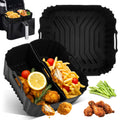 Pietuley 3Pcs Reusable Silicone Air Fryer Liners for Ninja & Tefal 5L-8L