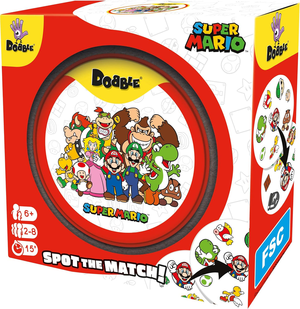 Dobble Super Mario Card Game - Family Speed and Observation Travel Game
