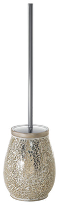 Gedy Myosotis Ceramic and Glass Toilet Brush – Beige and Gold