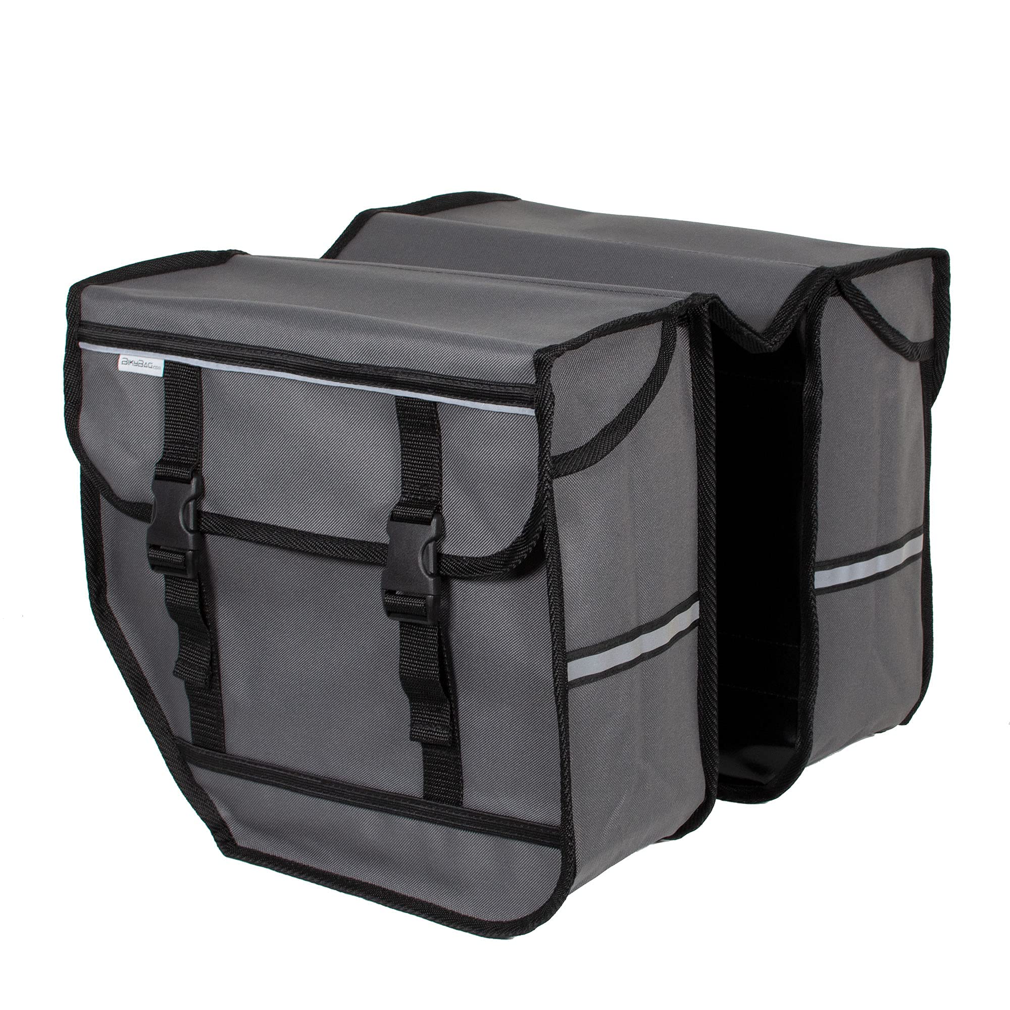 BikyBag Model M Waterproof Bicycle Double Panniers - Grey Rear Rack Bag
