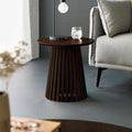 Julian Bowen Ollie Slatted End Table - Cocoa Oak, Brown - H45 x W45cm - image 1
