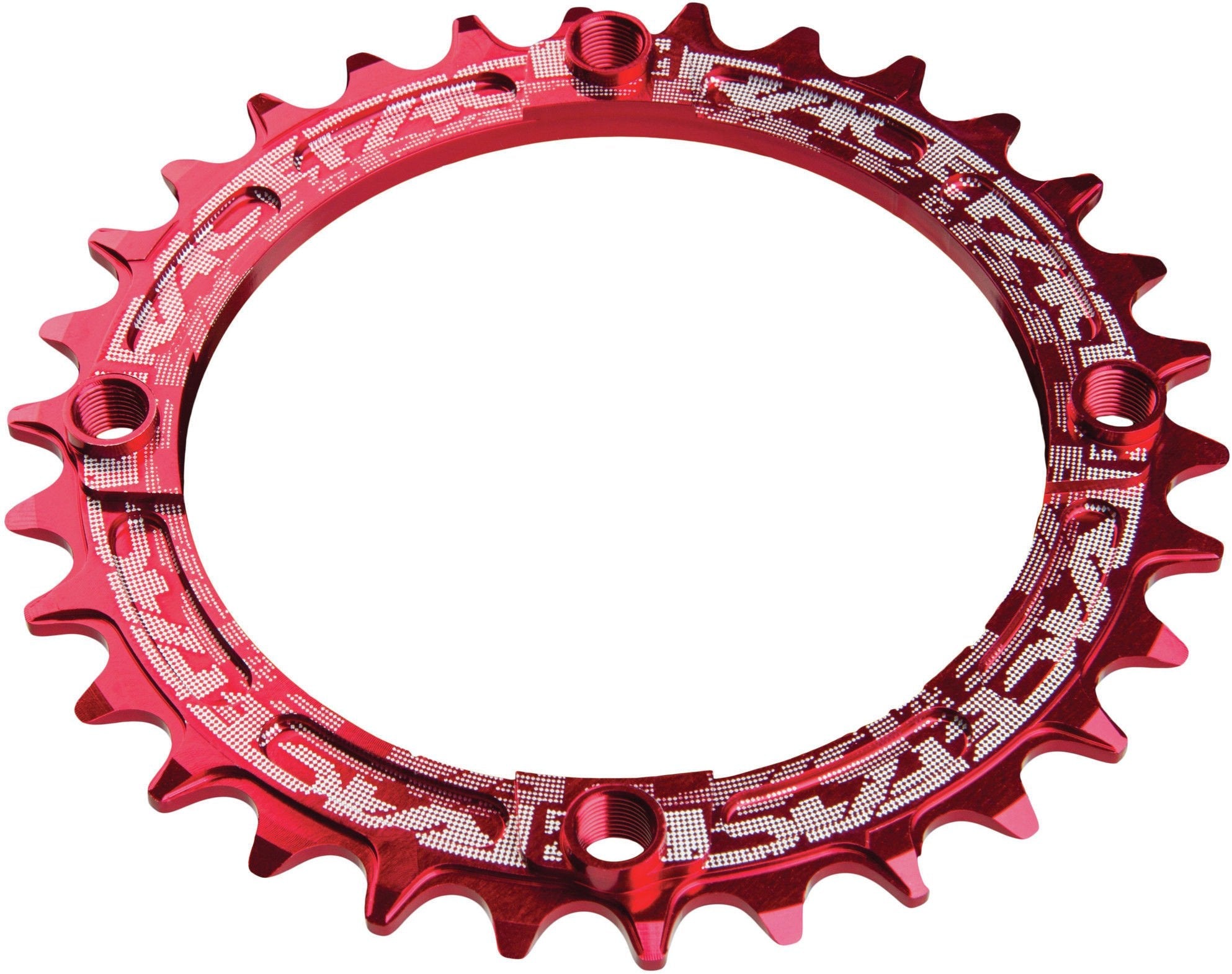 Race Face Narrow Wide Single Chainring – Red MTB Drivetrain Component