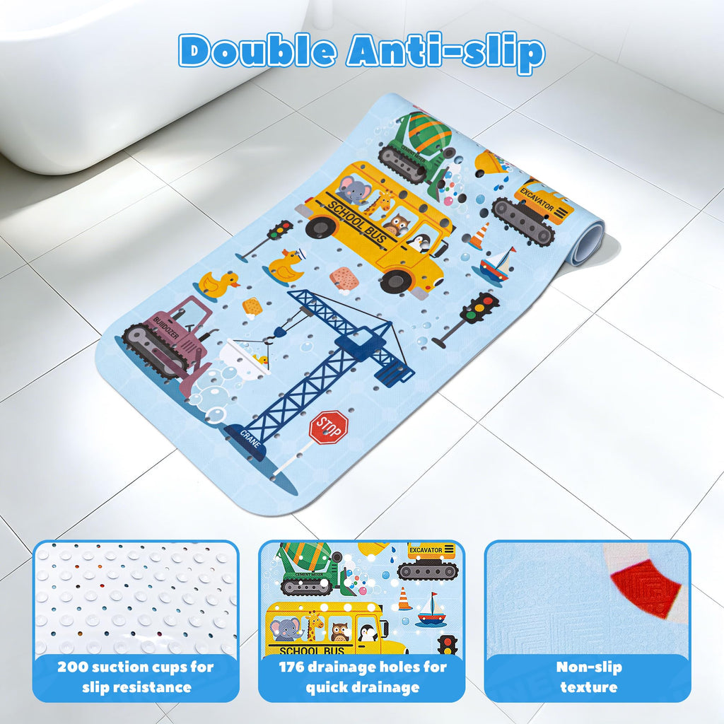 UNEEDE Baby Bath Mat Non Slip - 100x40cm - image 4