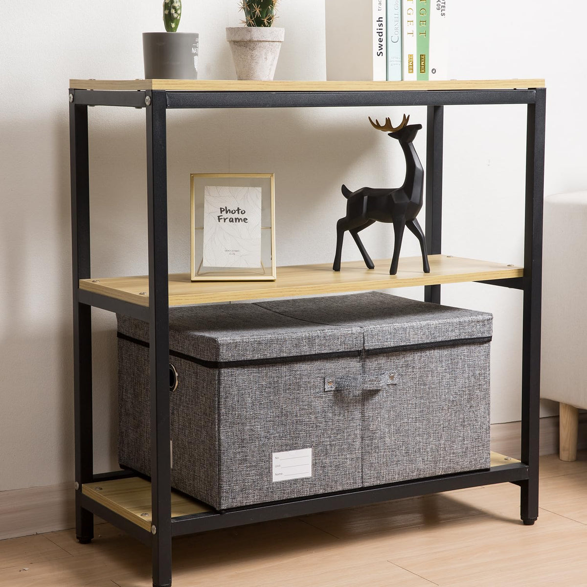 Prandom Storage Boxes with Lids Large,Collapsible Linen Fabric Storage Box,Decorative Bins,Really Useful Box,Clothing - image 2