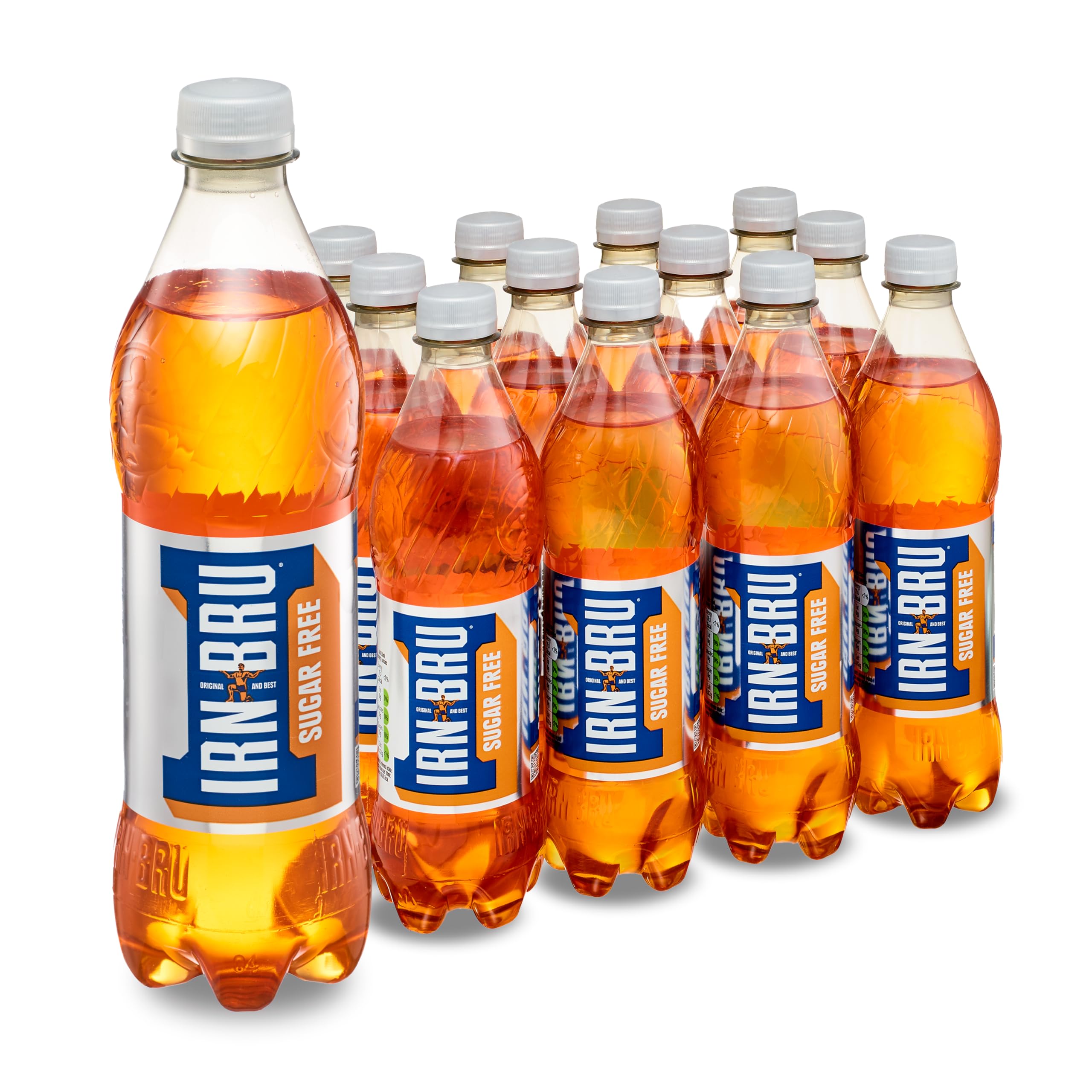 Irn-Bru Sugar Free Fizzy Drink – 12 x 500ml Low Calorie Bottles