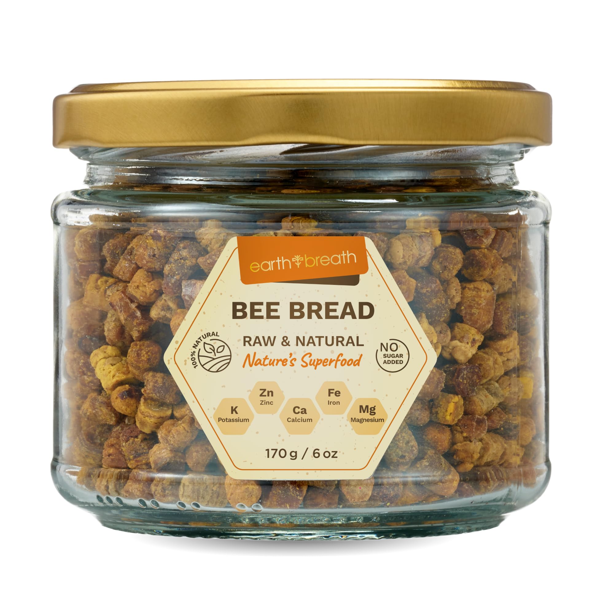 Earthbreath Bee Bread – 170g Raw Fermented Perga for Immunity Support