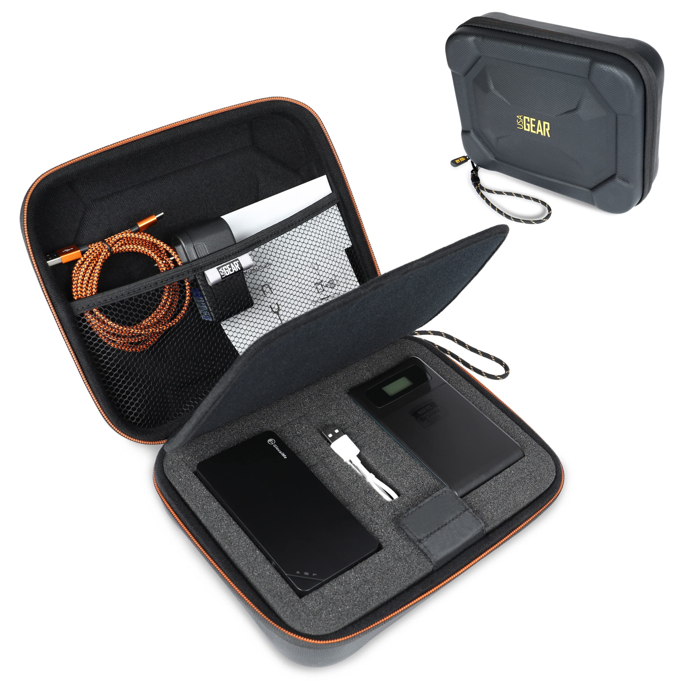 USA Gear Hard Case for Mobile Hotspot - Water Resistant with Foam