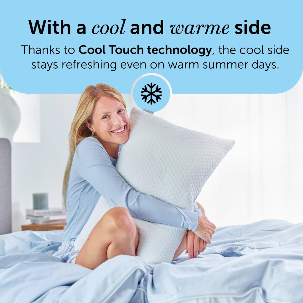 Cloudpillo Memory Foam Pillow – Cooling Ergonomic Neck Pain Relief Headrest