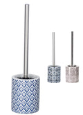 WK Potters Lorca Ceramic Toilet Brush and Holder – Patterned Sheen