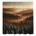 Abakuhaus Landscape Sunset Shower Curtain | Waterproof Fabric – 175 x 200 cm