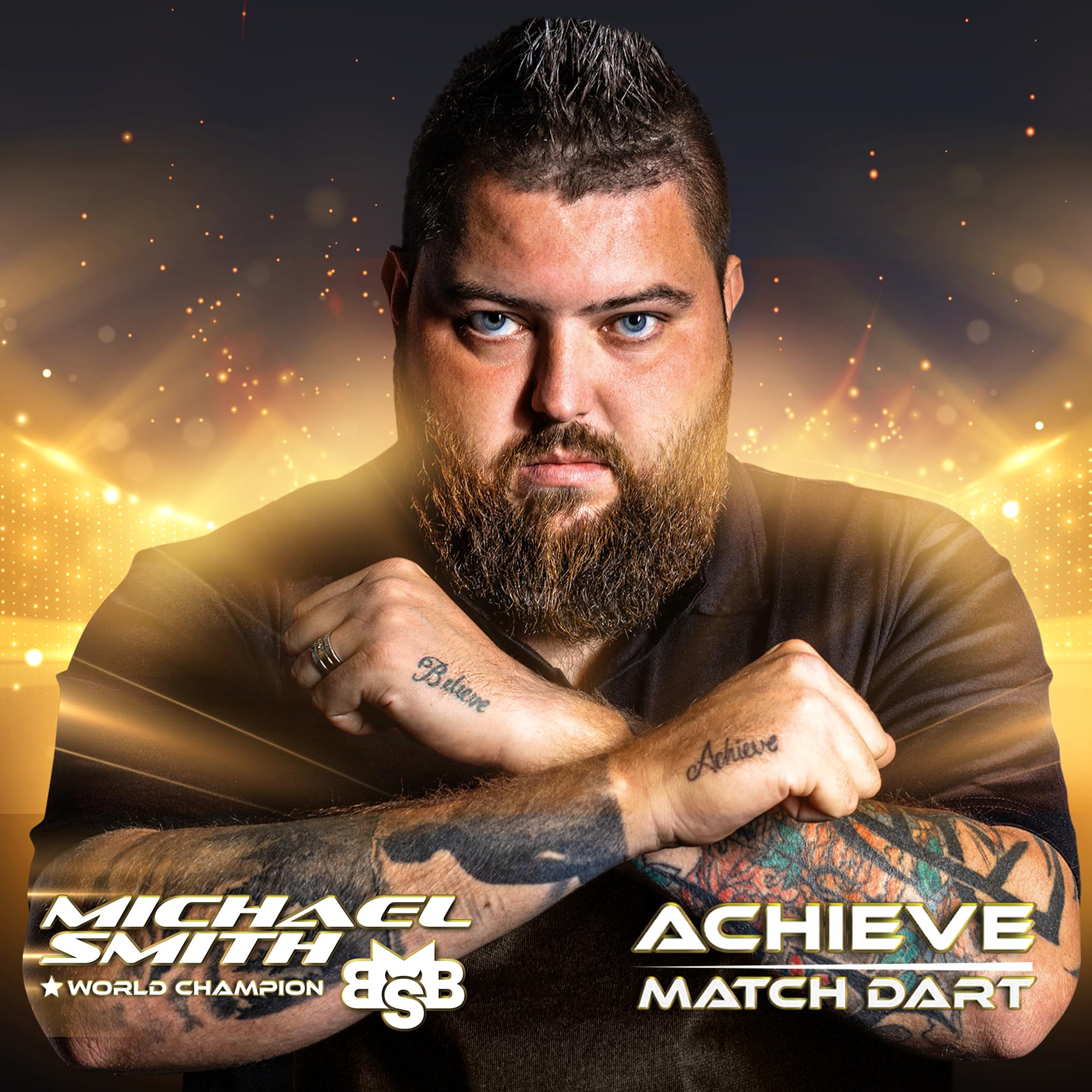 Shot! Michael Smith Achieve 90% Tungsten Steel Tip Darts Set – 25g