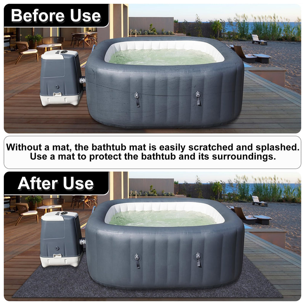 SINBLUE Square Hot Tub Flooring Mat 7.5 x 7.5 FT Inflatable Floor Protector - image 4