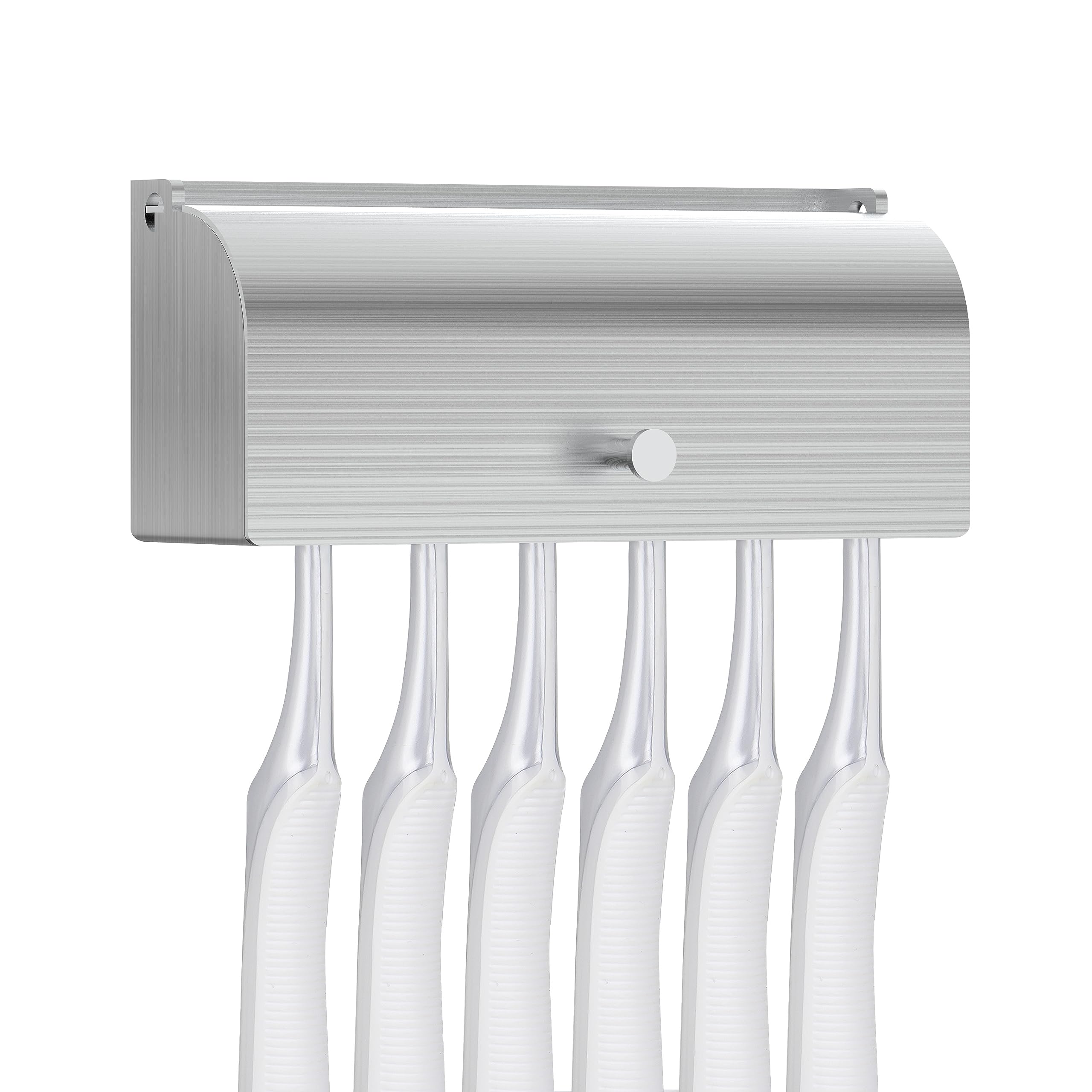 Linkidea Wall Mount Toothbrush Holder | 6-Slot Stainless Steel Organizer