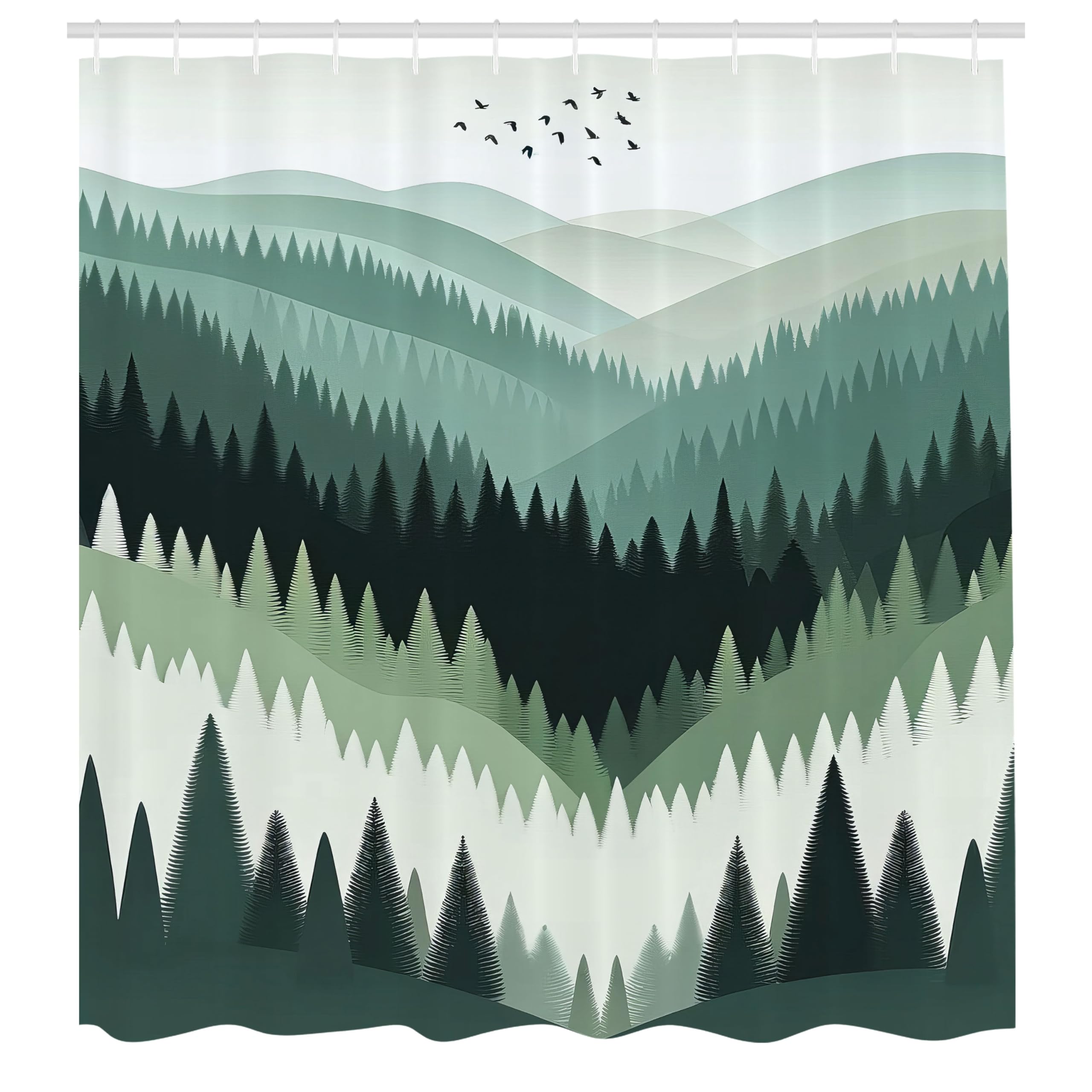 Abakuhaus Boho Nature Shower Curtain | Waterproof Fabric Decor | 175 x 200 cm