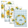 Arquiel Sunflower Kitchen Towels | 100% Cotton Quick Dry Dishcloths - 4 Pack