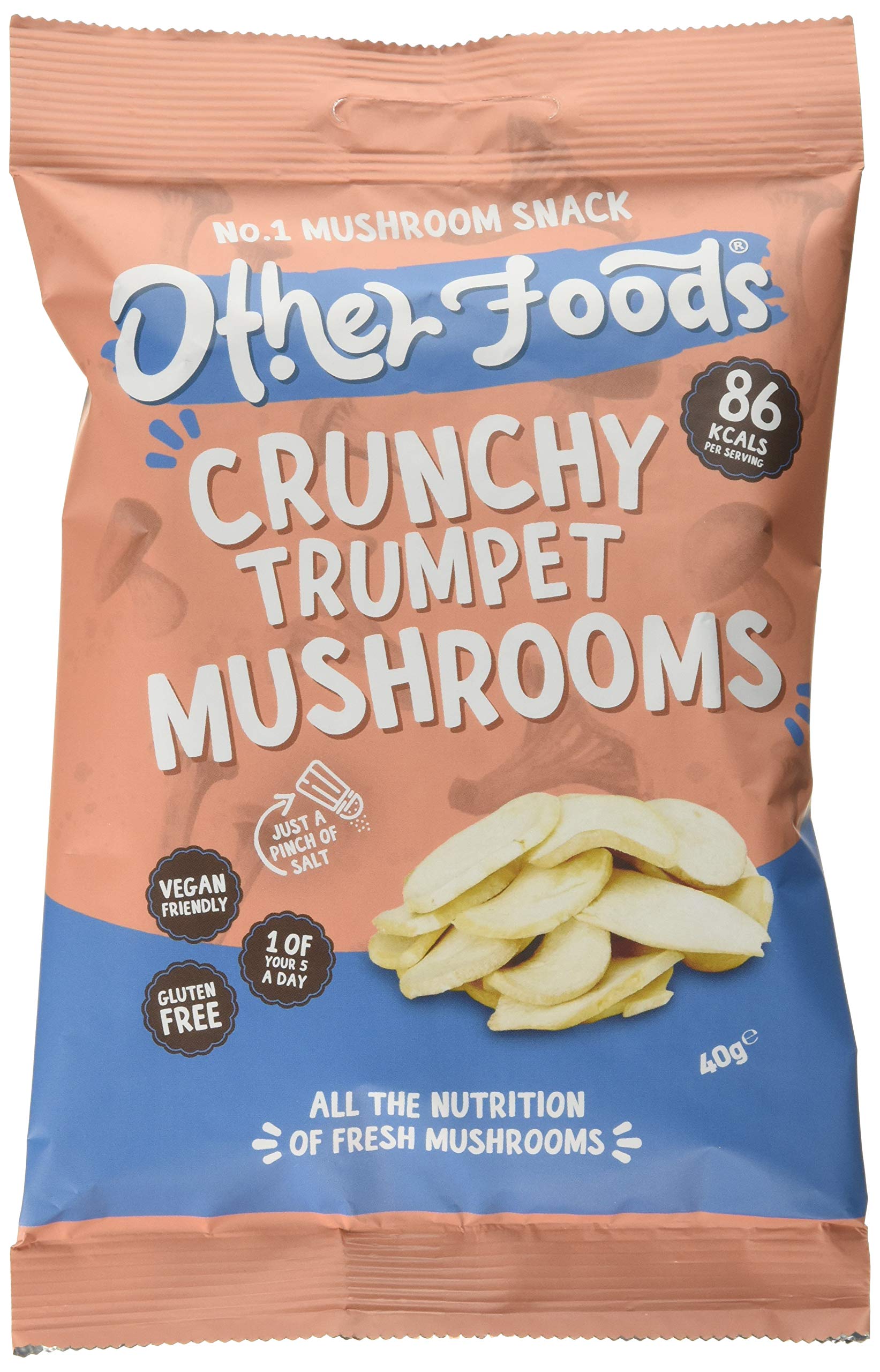 Other Foods Crunchy Trumpet Mushroom Chips | Vacuum Cooked - 6 x 40g