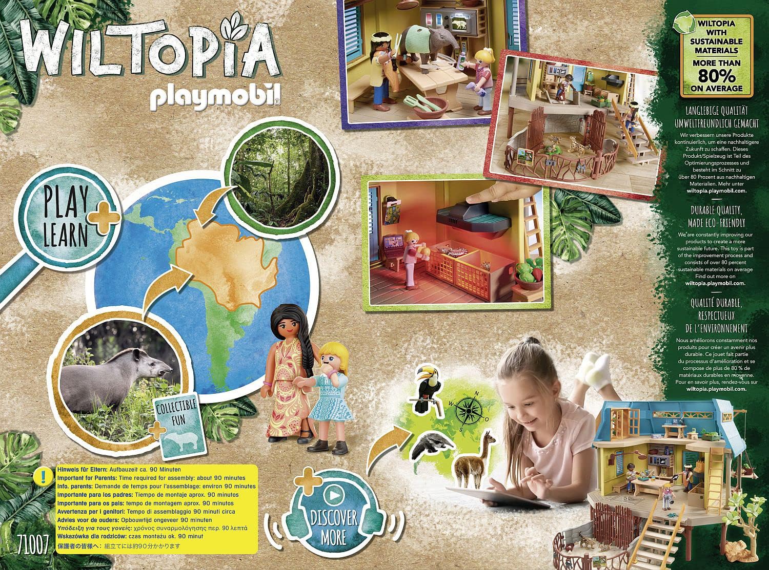 Playmobil Wiltopia Animal Clinic Research Base 71007 | Jungle Playset