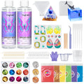 HeyClear Epoxy Resin Kit with Moulds - 16oz Clear Glue for Jewelry Making