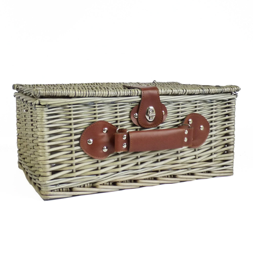 Jolof Store 2 Person Wicker Picnic Basket with Built-in Chiller Compartment