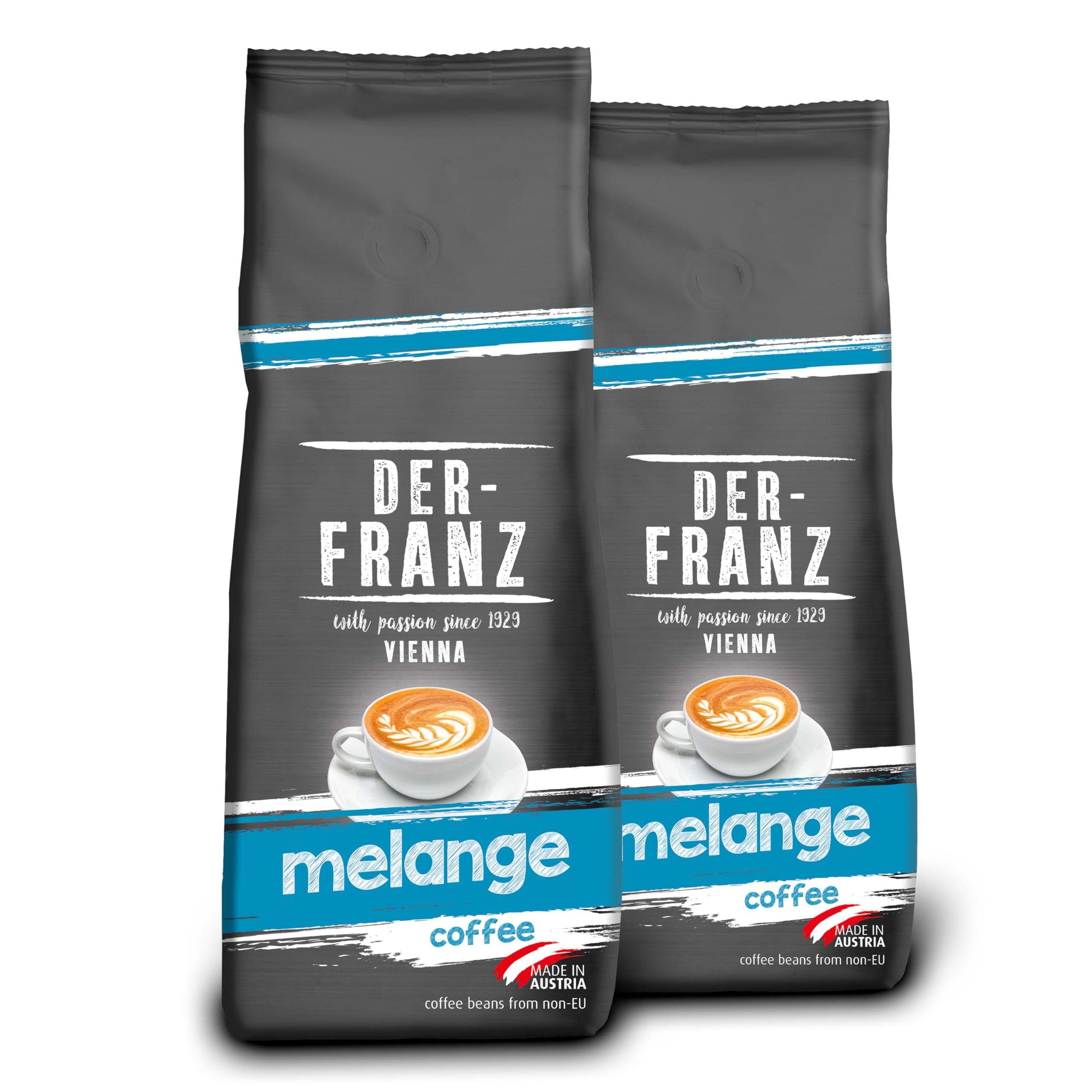 Der-Franz Melange Ground Coffee – 100% Arabica Viennese Blend, 1kg