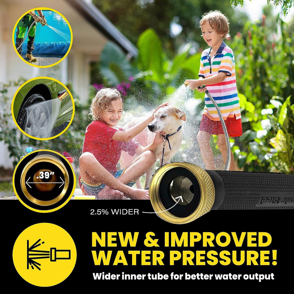 Bionic Steel Pro 100' Garden Hose – 304 Stainless Steel Metal Hose