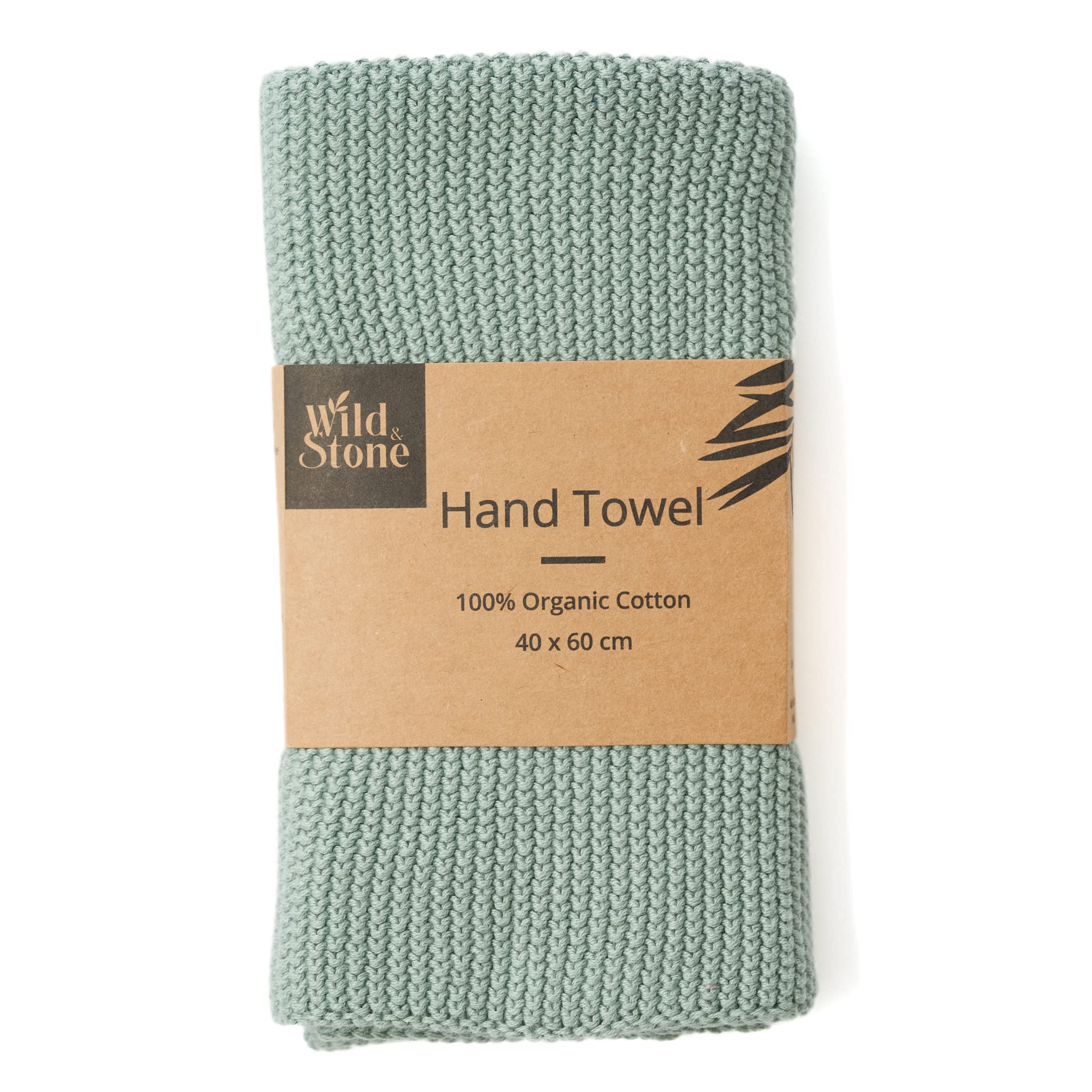 Wild & Stone Organic Cotton Hand & Kitchen Towel – Moss Green