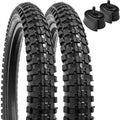 YunSCM 16x2.40 Foldable Bike Tyres and Tubes Set – 2-Pack Schrader Valve