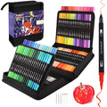 VAKKI 120 Dual Tip Colouring Pens | Water-Based Brush Art Markers