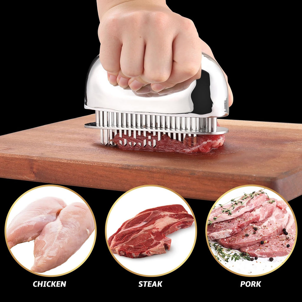 Meat Tenderizer Tool – Stainless Steel Needle Blade for Steak