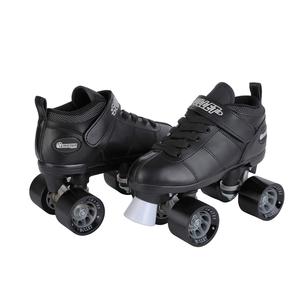 Chicago Skates Bullet Men's Speed Roller Skates | Black Vinyl | Size 11