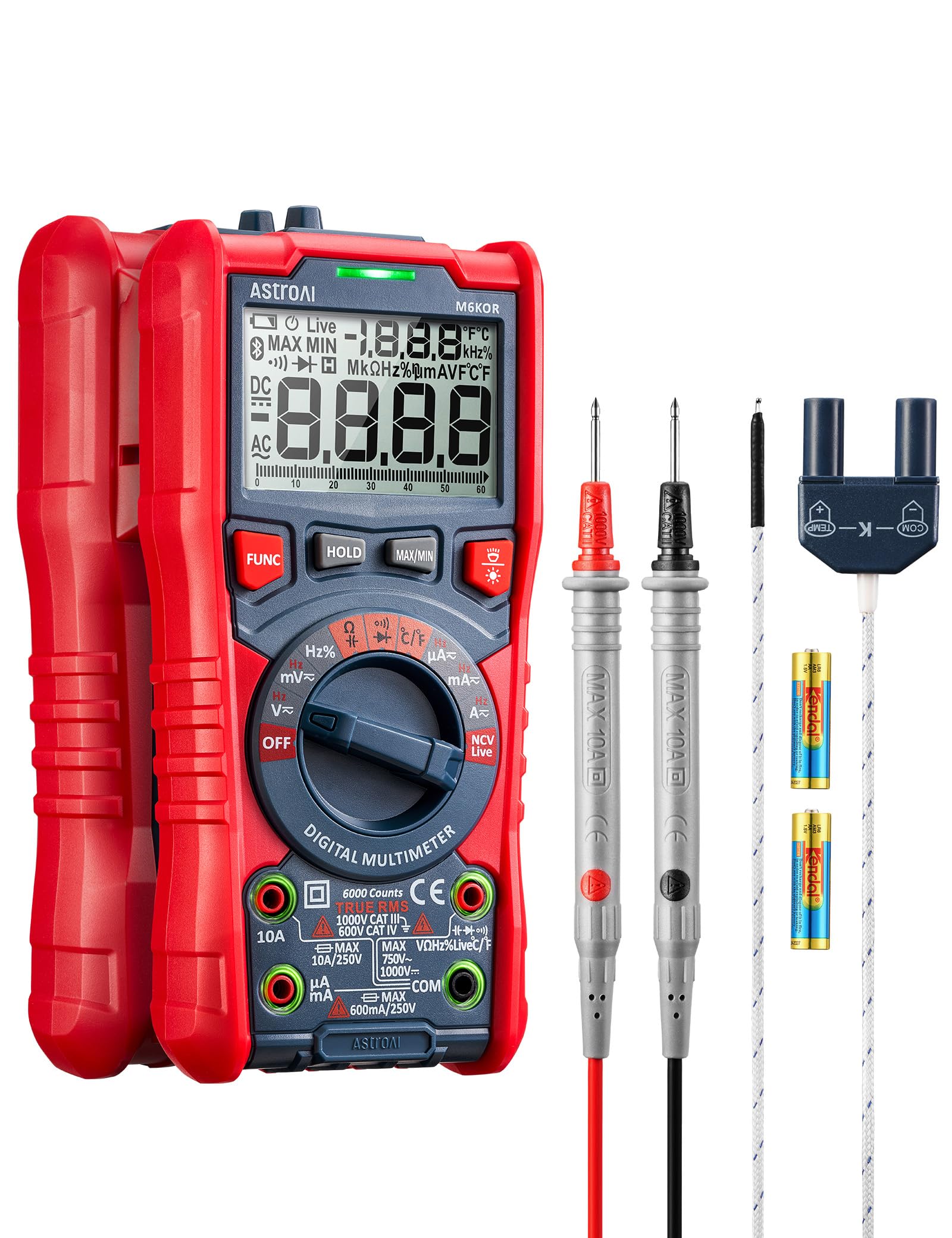 AstroAI Digital Multimeter – TRMS 6000 Counts Auto-Ranging Tester
