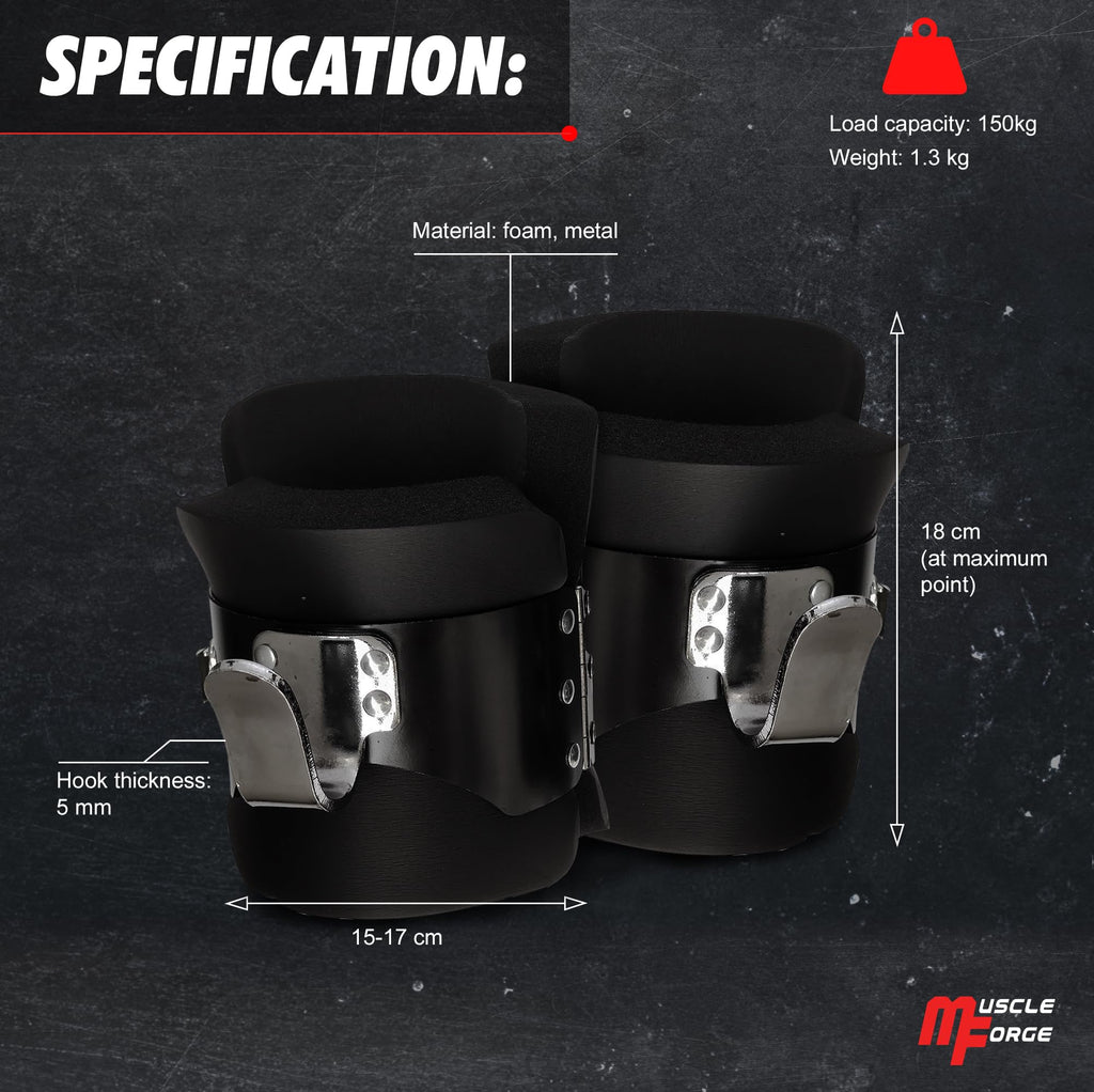 MuscleForge Gravity Boots with Safety Lock - Inversion Boots for ABS