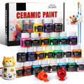 Teokantz Ceramic Paint Set | 24 x 25ml Opaque Porcelain & Glass Paints