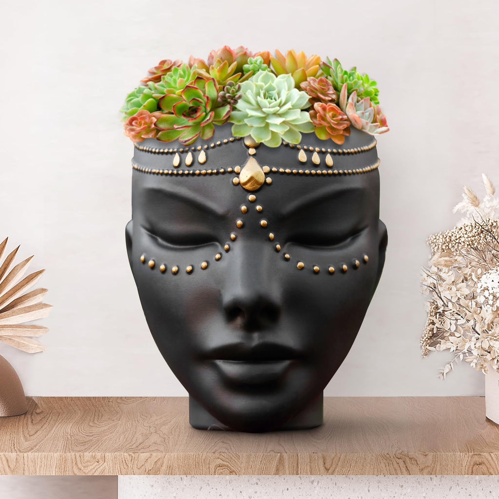 Bossa Linda Face Head Planter – Handmade Wall & Tabletop Succulent Pot