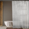 OTraki 3D Clear Shower Curtain | 180x180cm Weighted Anti-Mould EVA