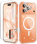 BERFY iPhone 17 Pro Max Case – MagSafe Clear Glitter Shockproof Cover
