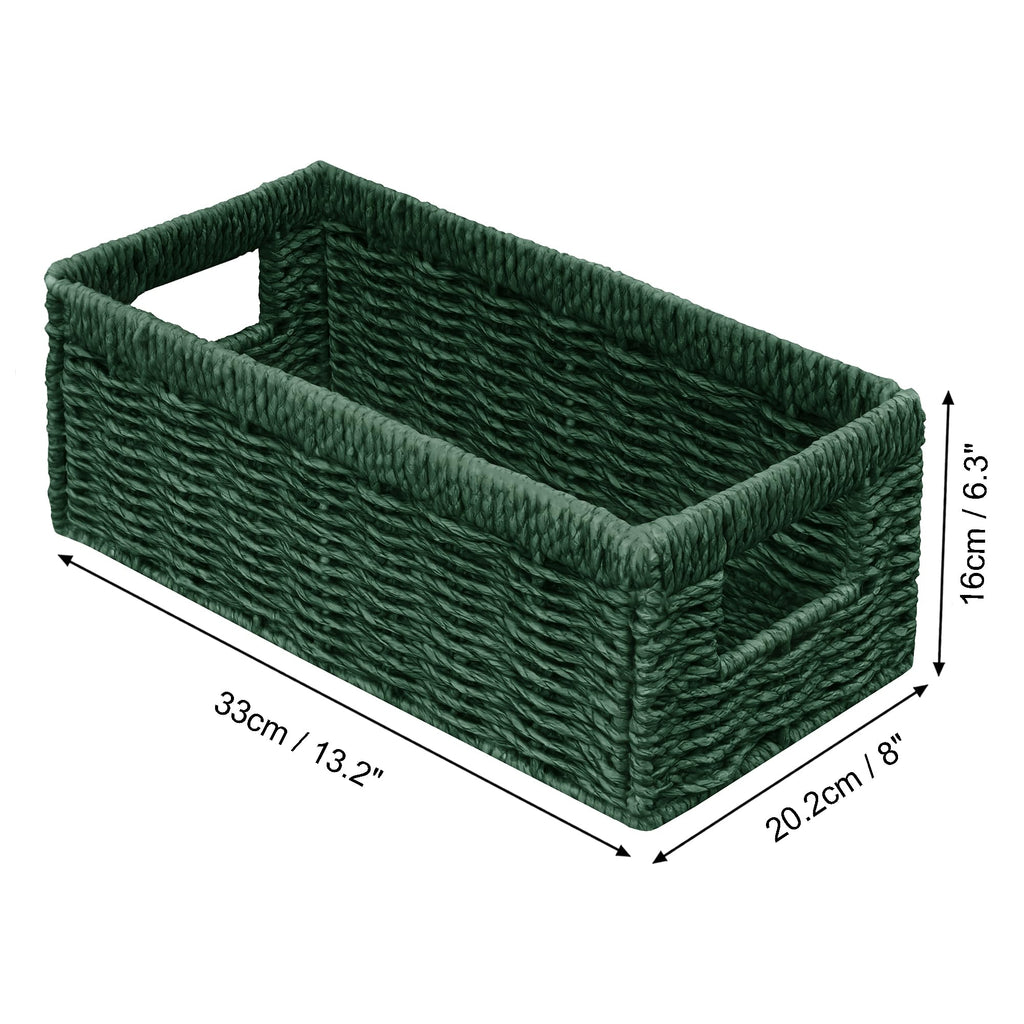 Vagusicc Wicker Storage Basket, Foldable Storage Cubes Organizer Bins, Handwoven Storage Baskets for Shelves Closet Office Bathroom - image 2