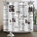 Vintage Newspaper Shower Curtain | Waterproof Polyester