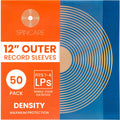 SPINCARE 12 Inch UV Protection Vinyl Record Sleeves - 50 Pack LP Covers