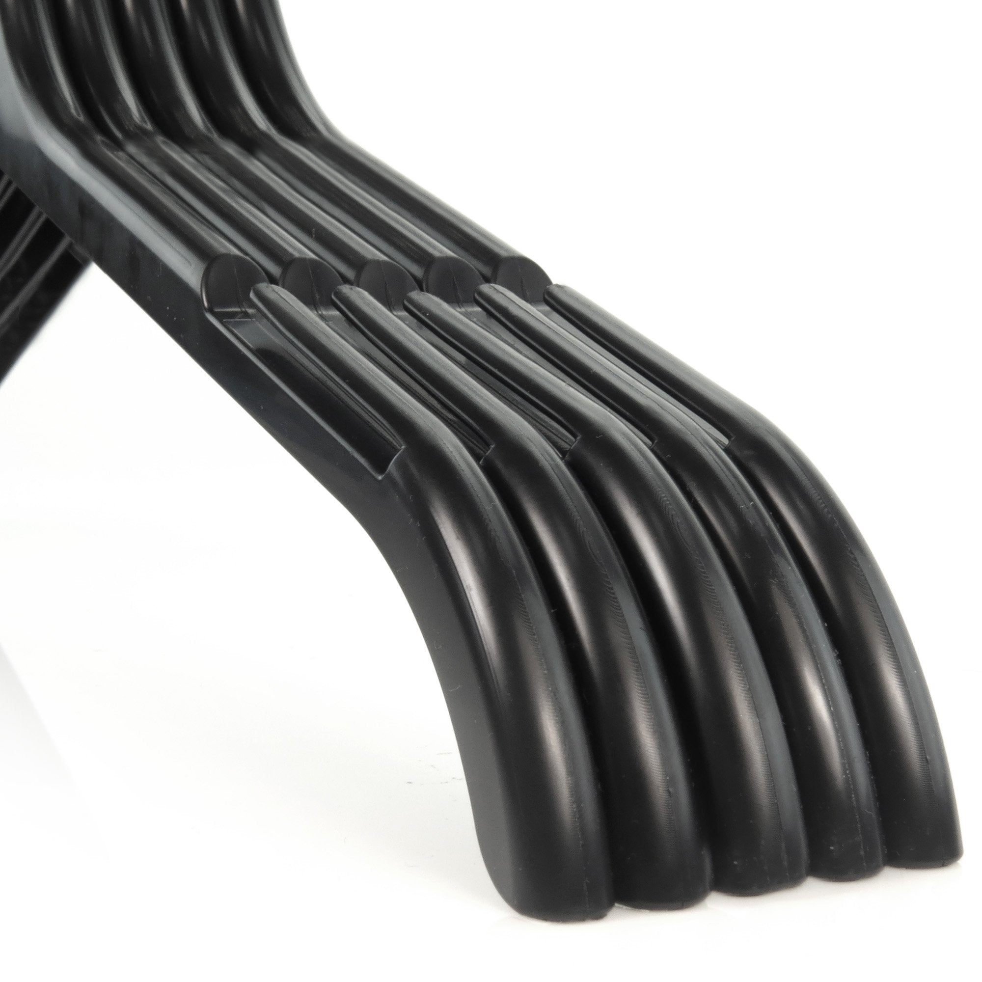 Hangerworld 120 Pack Black Plastic Coat Hangers with Swivel Hook – 43cm