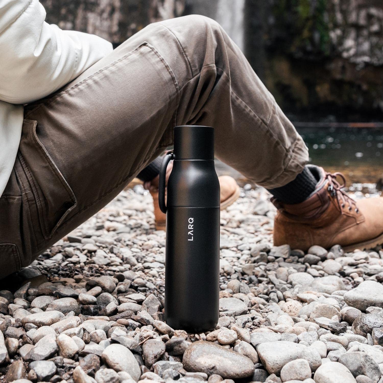 LARQ Flip Top 17oz Insulated Stainless Steel Water Bottle with Straw